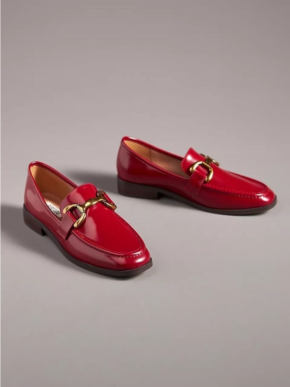 Women’s BiBi Lou Anthropolgie Leather Red Loafers Size 37